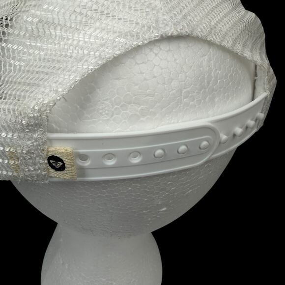 Roxy Women’s Floral Trucker Hat Green White Stripe Brim Mesh Back Adjustable Cap - Picture 5 of 8